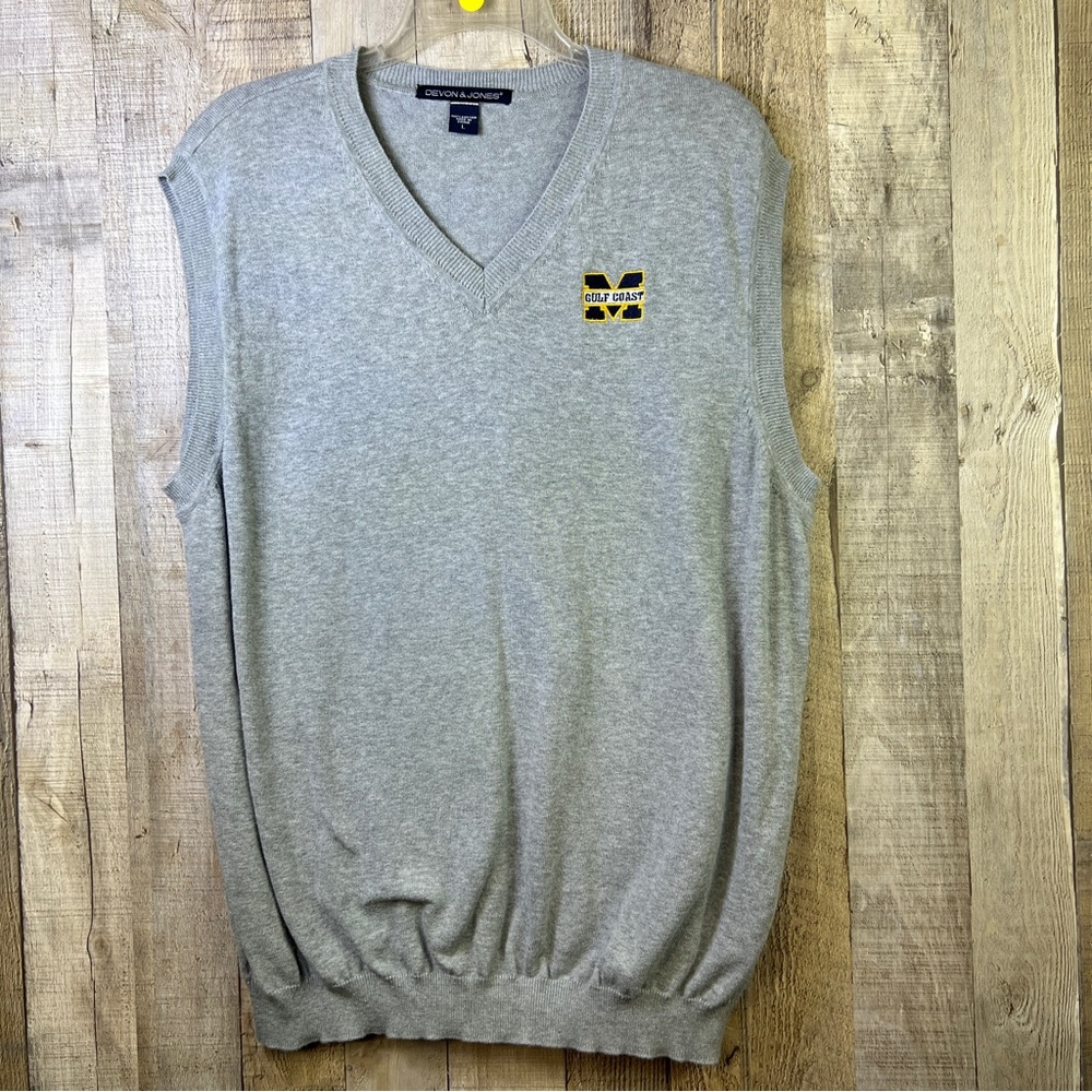 Mississippi Gulf Coast Community College Sweater Vest in Gray